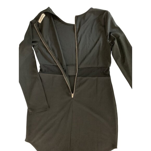 Leadingstar Black Long-Sleeve Knee Length Shift Dress Zip Back Closure Size XL - Picture 8 of 10